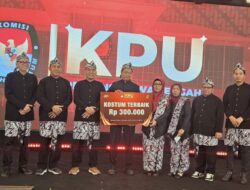 KPU Brebes Raih Juara Kostum Terbaik dalam Rapat Konsolidasi Pilkada Serentak 2024