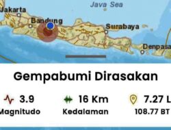 Gempa 3,9 SR Timur Laut Kota Banjar Dirasakan Sampai Wilayah Brebes Selatan