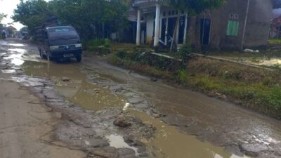 Ruas Jalan Cikeusal-Pamedaran Brebes Rusak Parah, Warga Desak Segera Diperbaiki