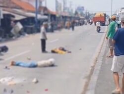 Kakak Adik Ditabrak Truk Kontainer di Jalur Pantura Bulakamba Brebes hingga Meninggal