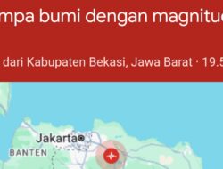 Gempa Bumi M 4,9 Guncang Wilayah Jakarta, Pusat Gempa di Kabupaten Bekasi