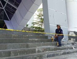 Suasana Kantor Pemkab Brebes udai Atap Ambruk: Tim Inafis Polres Brebes Cek Penyebab