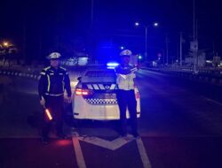 Polantas Brebes Menyapa dengan Patroli Presisi, Jaga Rasa Aman di Malam Hari
