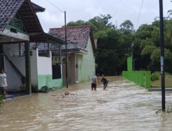 Jatimulya Tegal Terendam Banjir, Jembatan Penghubung di Sungai Cenang Putus
