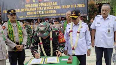 Wabup Brebes Buka TMMD Sengkuyung Dibuka di Sridadi, Sinergi Bangun Desa