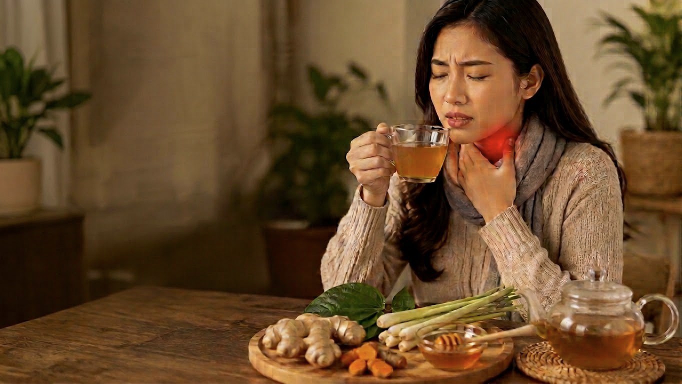 Cara Mengobati Radang Tenggorokan dengan Ramuan Herbal