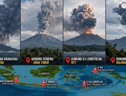 4 Gunung Api di Indonesia Erupsi Bersamaan Hari Ini, Pakar Tegaskan Jalur Magma Tidak Terhubung