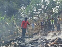 Lahan Terbakar, Api Merambat ke Kandang Kambing Warga Kutamendala Brebes