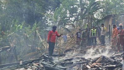 Kebakaran lahan merambat ke kandang kambing warga di Kutamendala Tonjong Brebes
