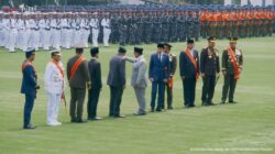 Prabowo bersama SBY dan Jokowi saat HUT ke-81 TNI