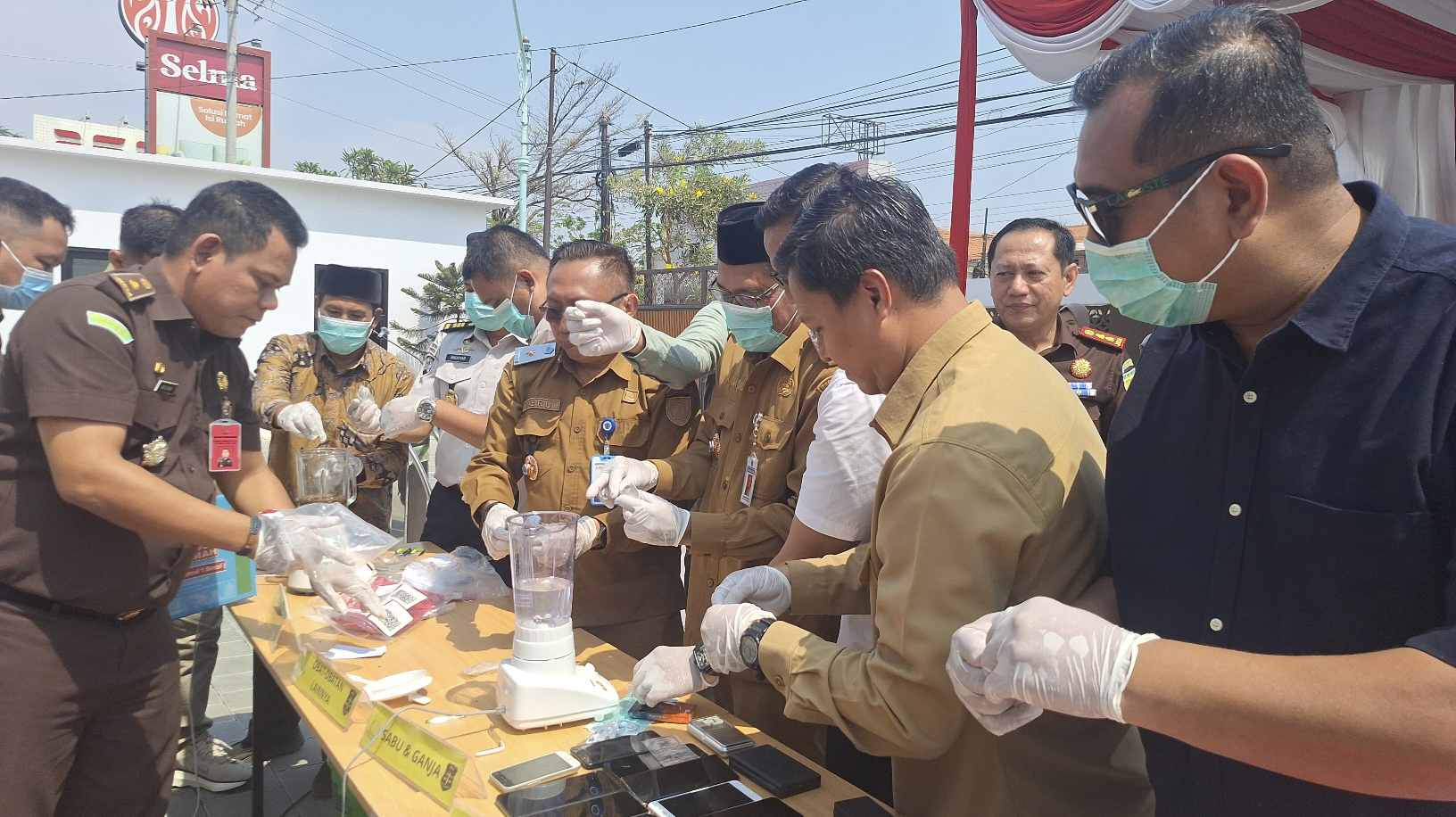 Kejari Brebes memusnahkan barang bukti narkotika dari 23 perkara yang telah inkracht