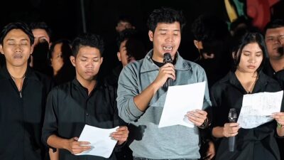 Aksi anak muda dan mahasiswa di Palangka Raya menuntut pemerintah serius menangani karhutla Kalimantan Tengah.